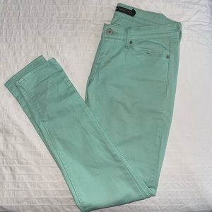 Mint green Levi’s jeans